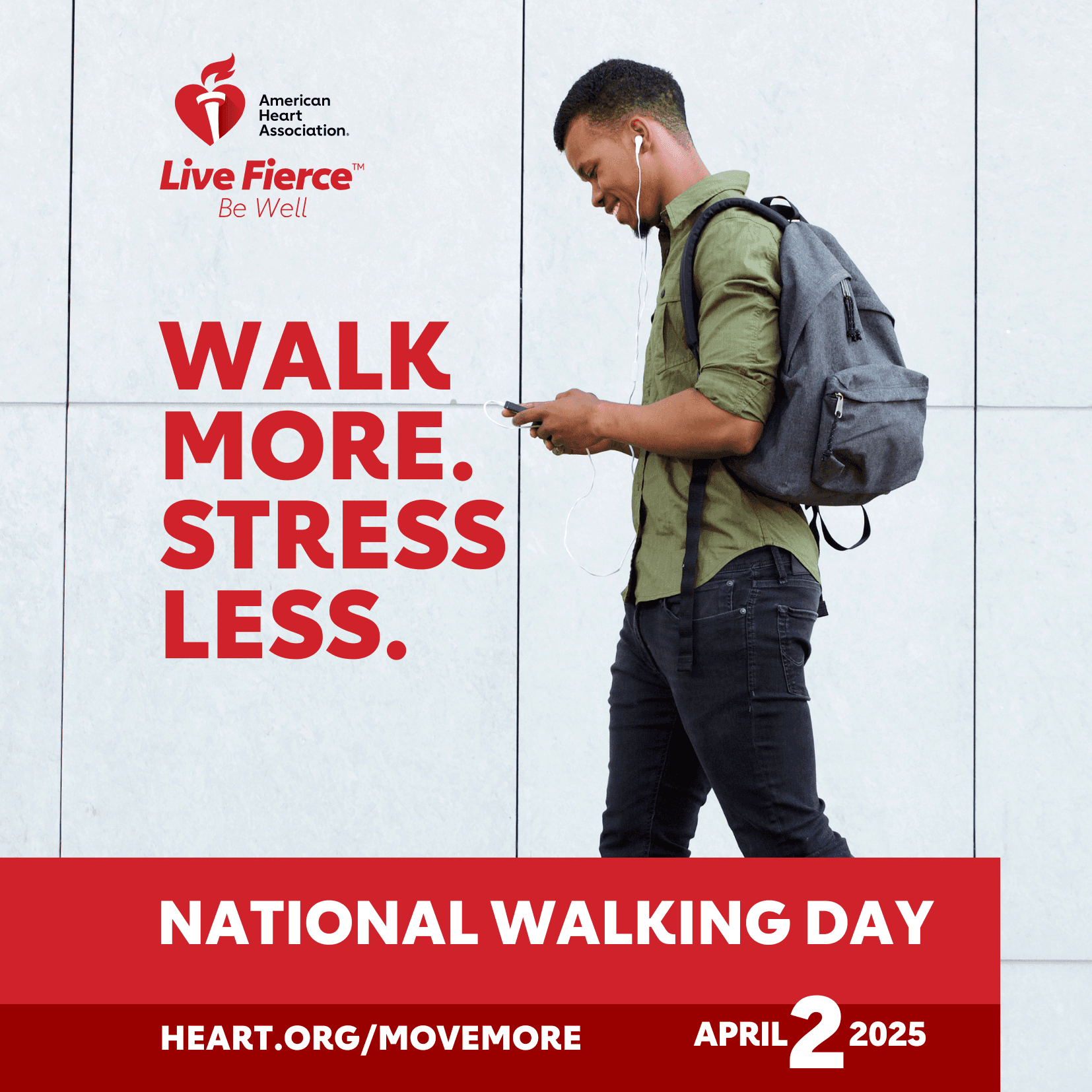 American Heart Association Promotes National Walking Day to Combat Sedentary Health Risks