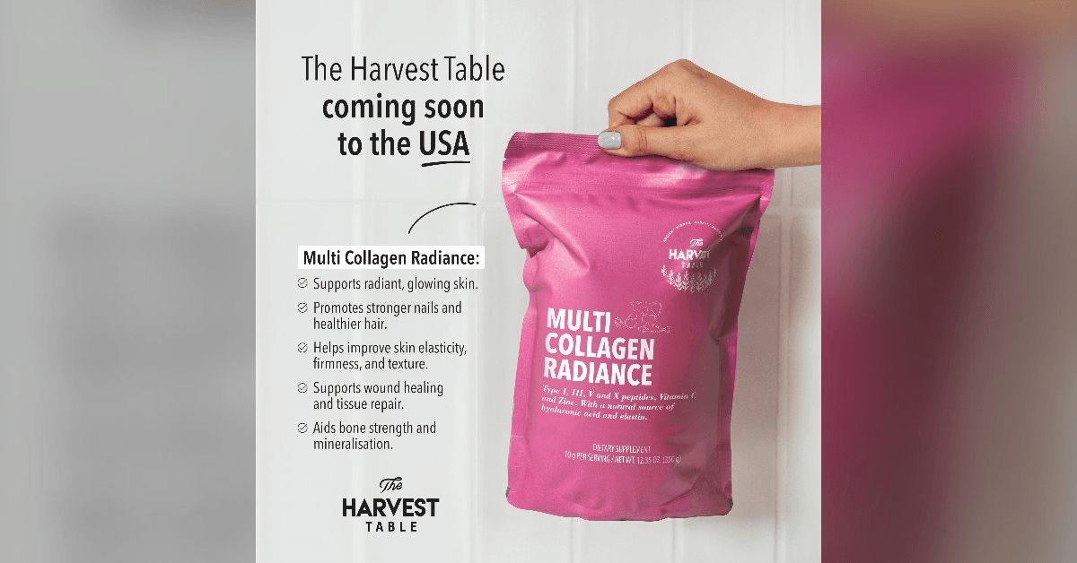 South African Wellness Brand The Harvest Table Prepares U.S. Entry with Collagen-Focused Nutrition Philosophy