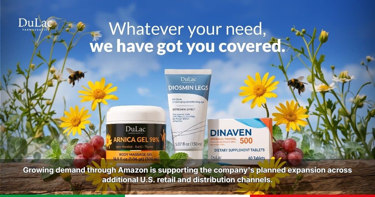 DuLac Farmaceutici Expands U.S. Presence Following Amazon Success