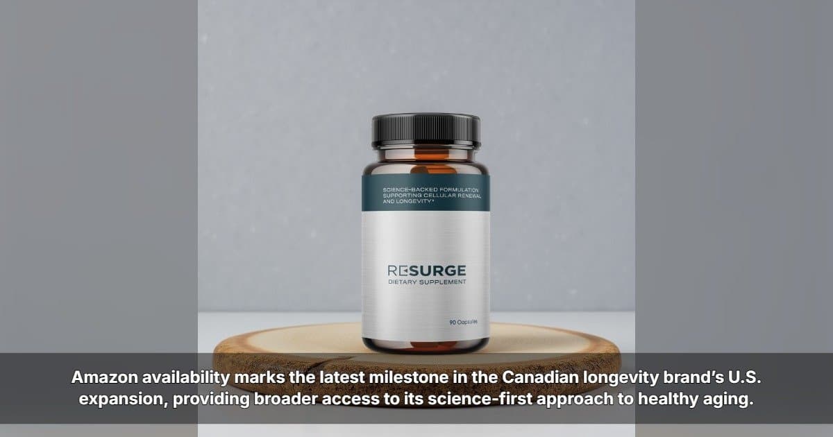 AgeReverse Brings RESURGE Longevity Supplement to U.S. Amazon Shoppers