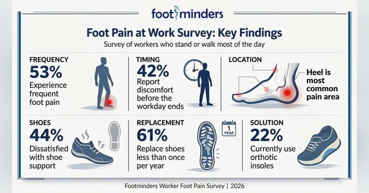 Survey Reveals High Foot Pain Rates Among Standing Workers, Low Orthotic Use