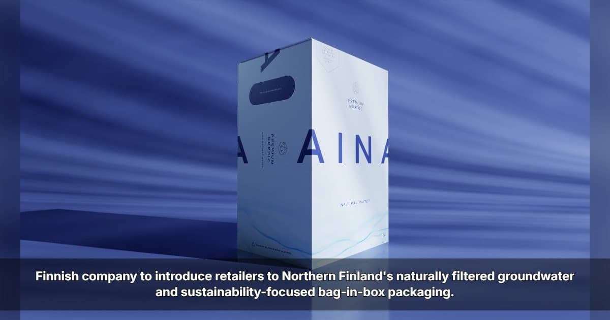 Finnish Water Brand AINA Natural Water to Enter U.S. Market at ECRM Session