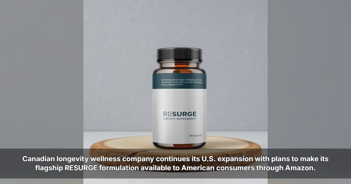 AgeReverse to Launch RESURGE on Amazon, Expanding Access to Longevity Supplements in the U.S.